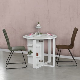 Hanah Home Mesa Plegable Extensible Blanco